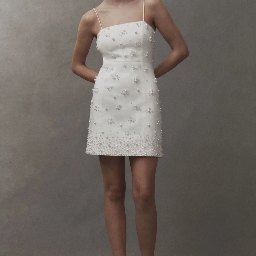 BHLDN White Pearl-Embellished Dress - Picture 3 of 7